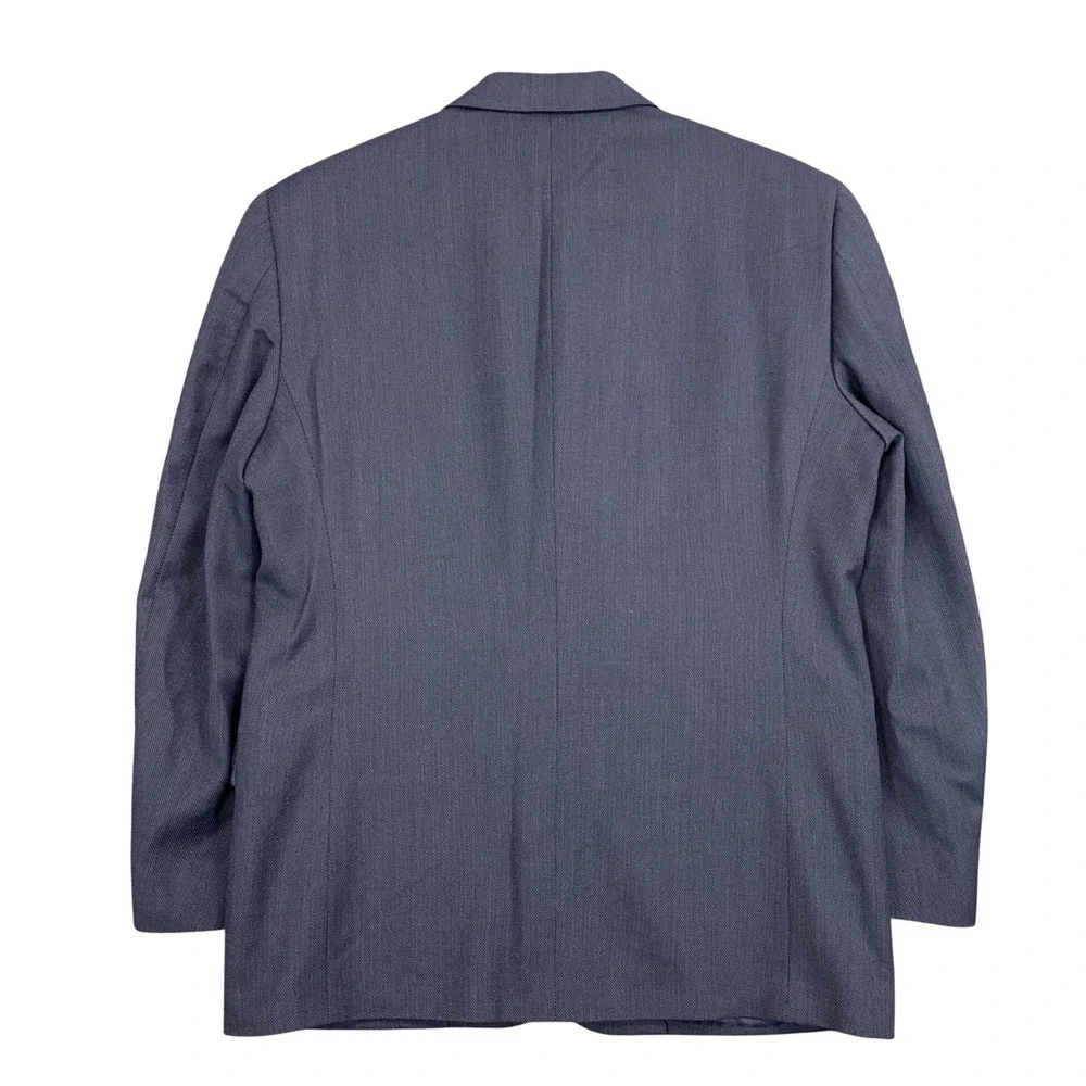 Stafford 2 Piece Wool Suit Mens 40S Blue Vintage Pleated Cuffed